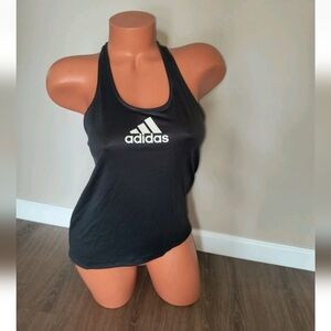 Adidas 3 Stripe T Back Graphics Tank Top Athletic Black Size XS NWT